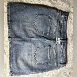 Ganni Blue Denim Mini Skirt